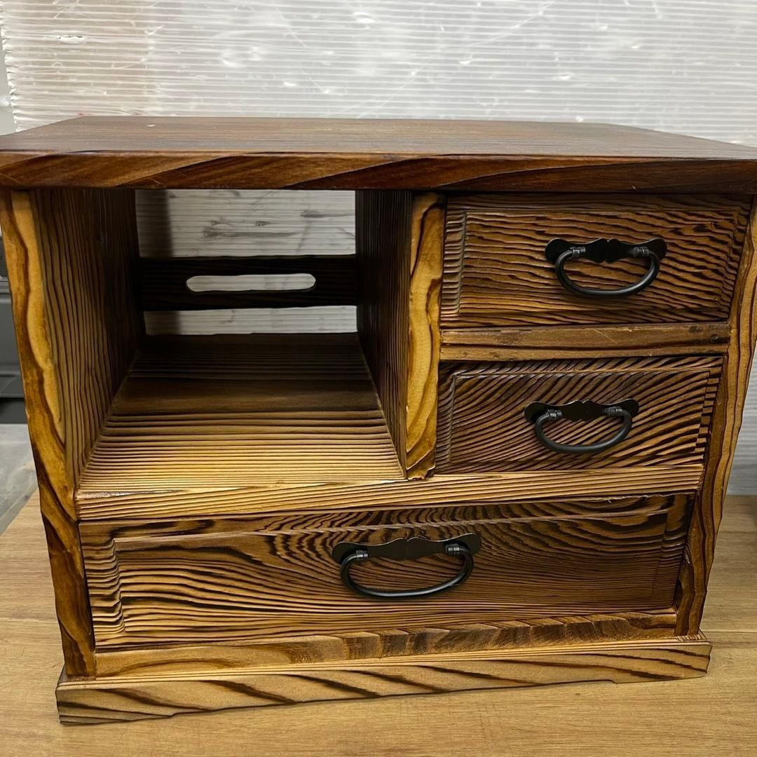 木製3段引き出しチェスト