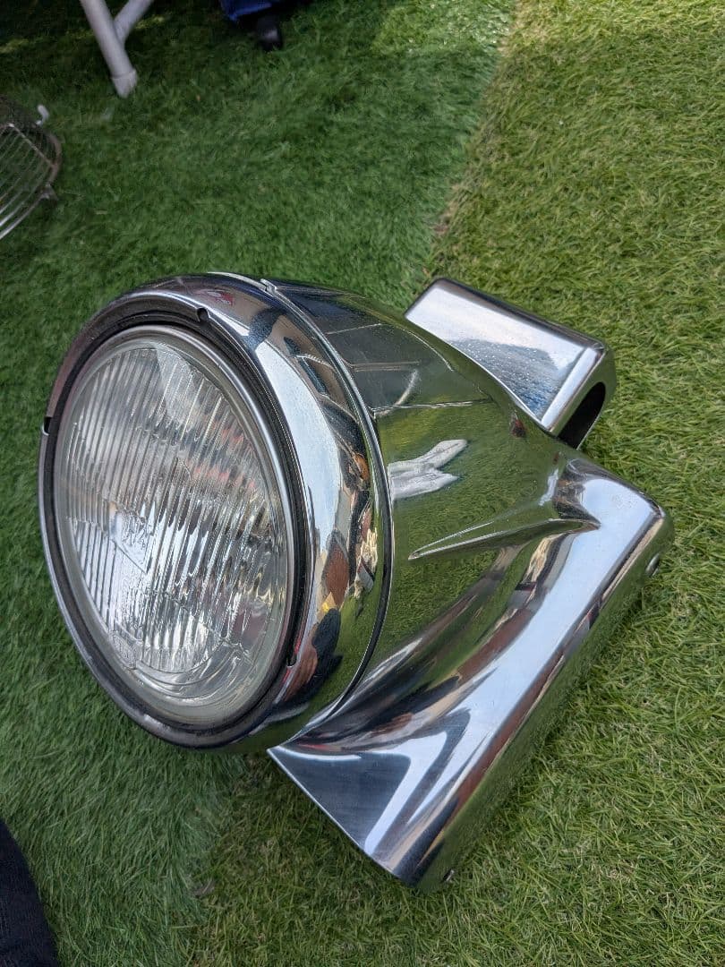 ハーレーFLSTCヘッドライトナセルキット中古　クローム