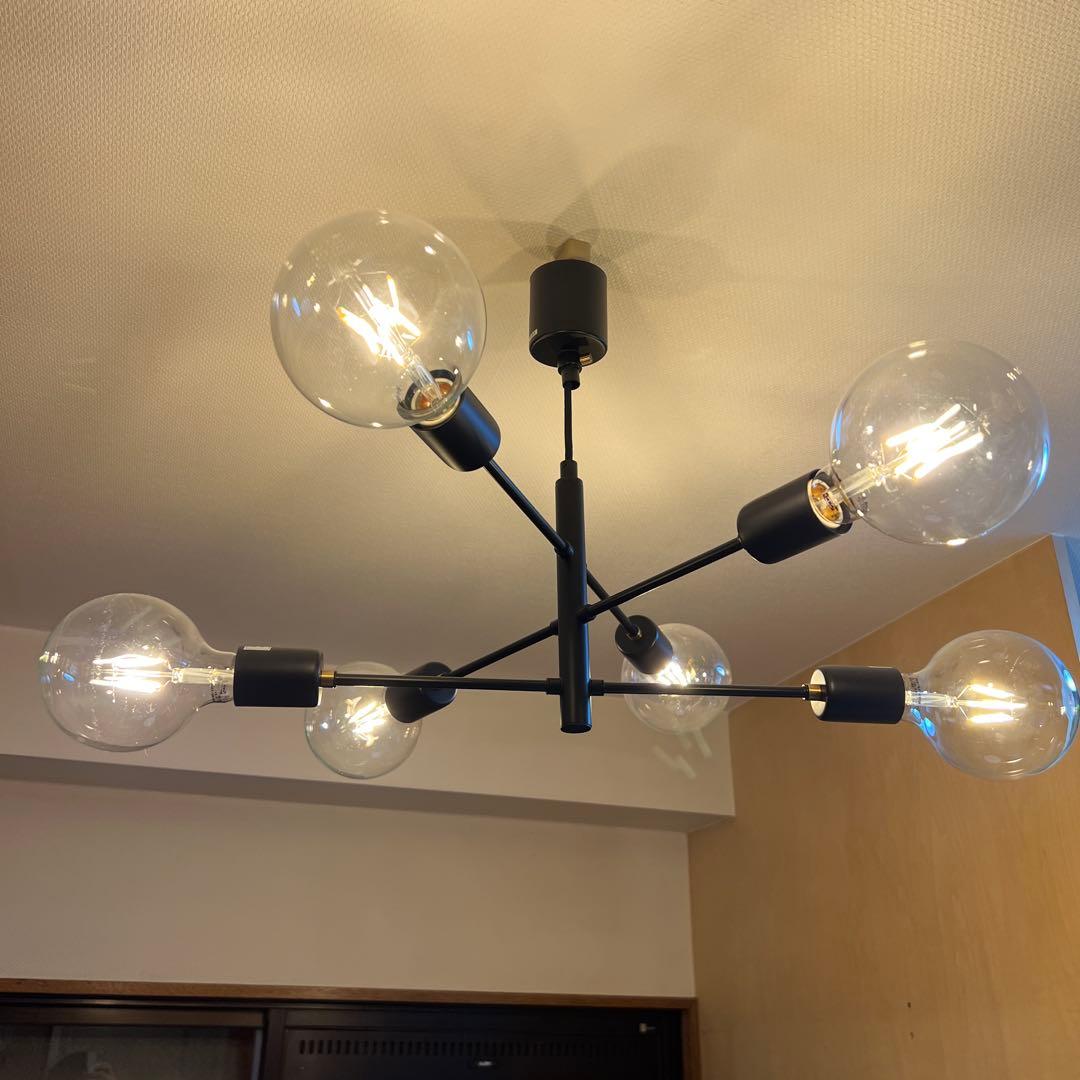 ニトリ　ペンダントライト セイス BK 電球付き