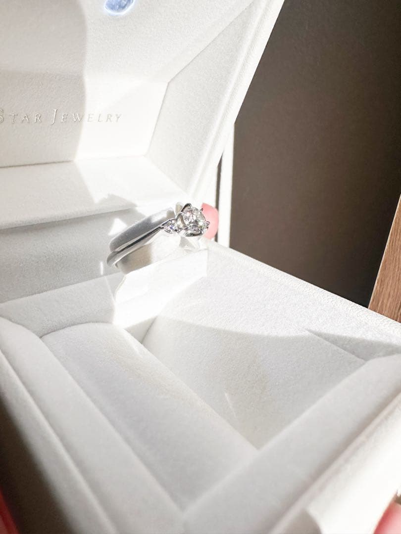 STAR JEWELRY Dカラー PT950 ダイヤモンドリング 7号