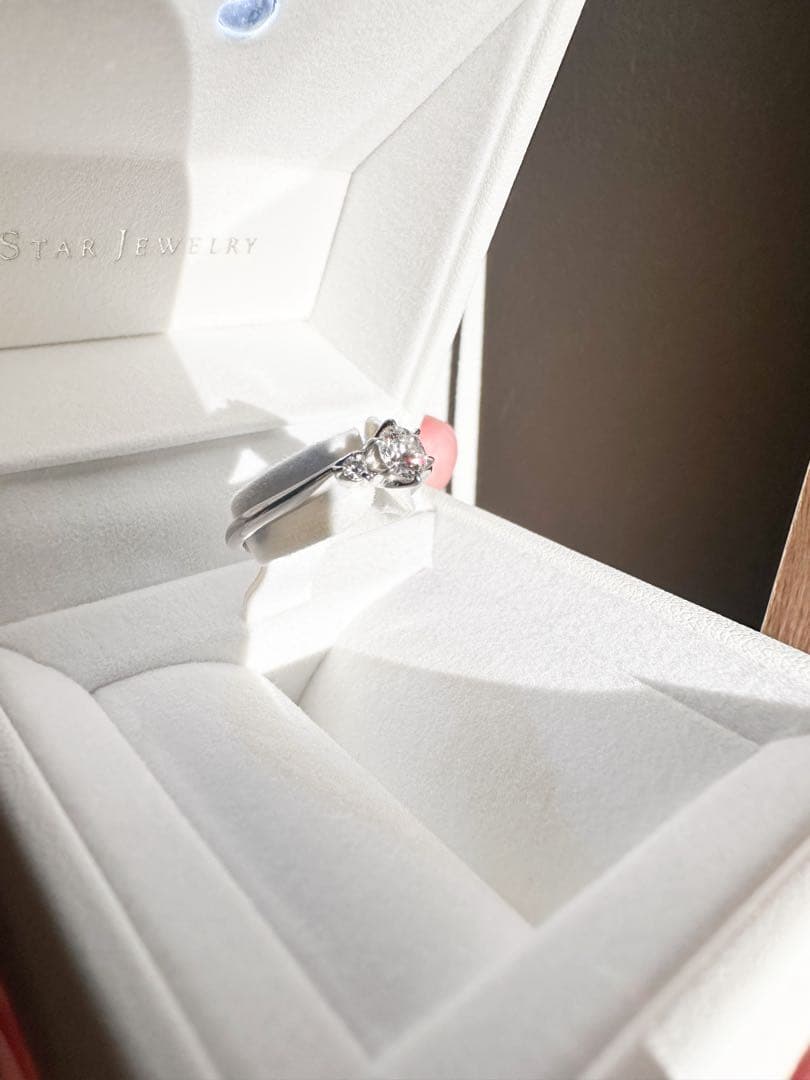 STAR JEWELRY Dカラー PT950 ダイヤモンドリング 7号