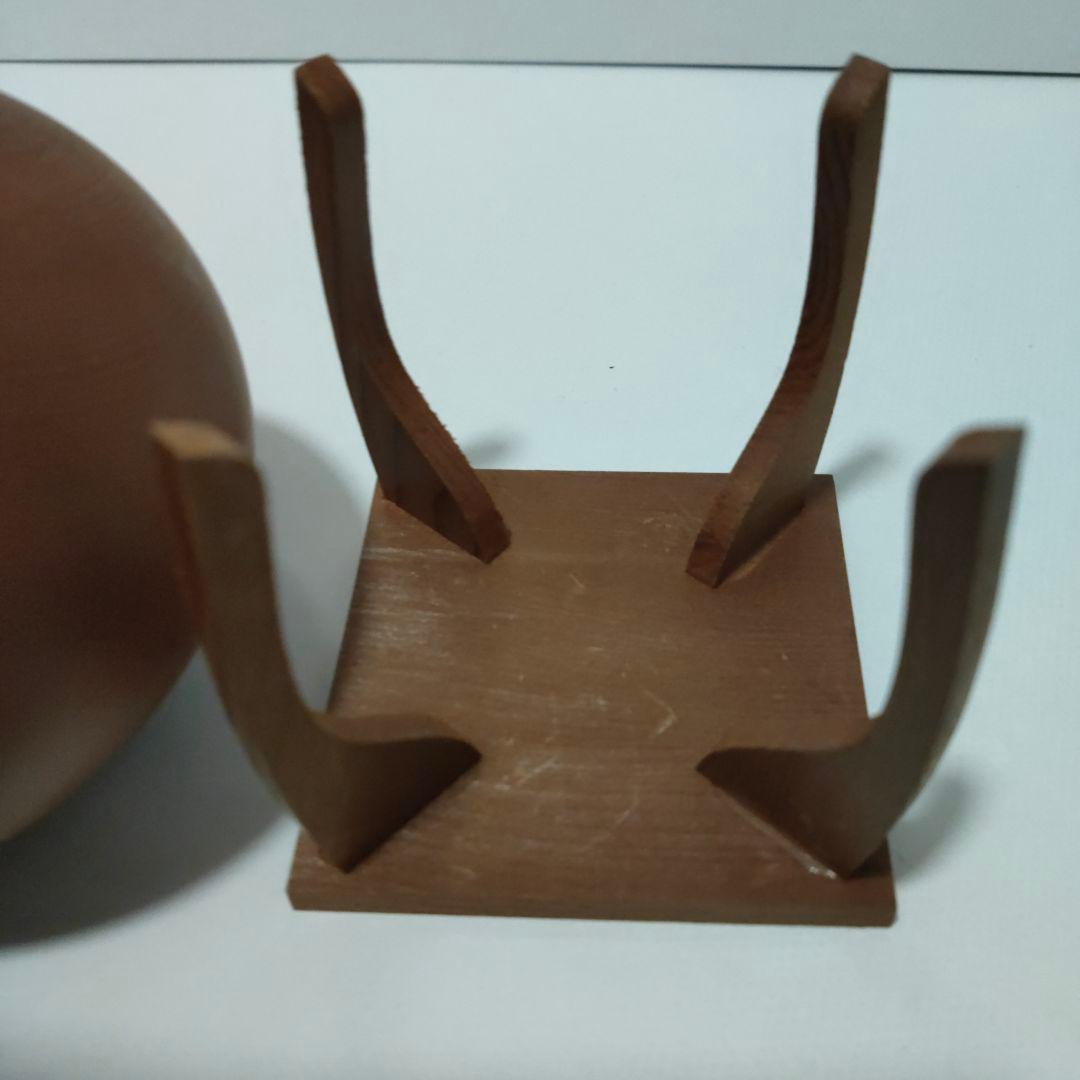 木彫り目出し達磨★一位一刀彫★台付