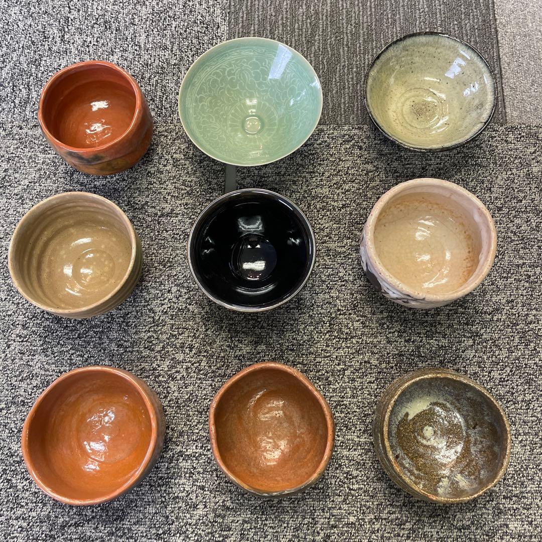 茶碗、名家作、人間国宝茶碗　茶道具　在銘、9点まとめ