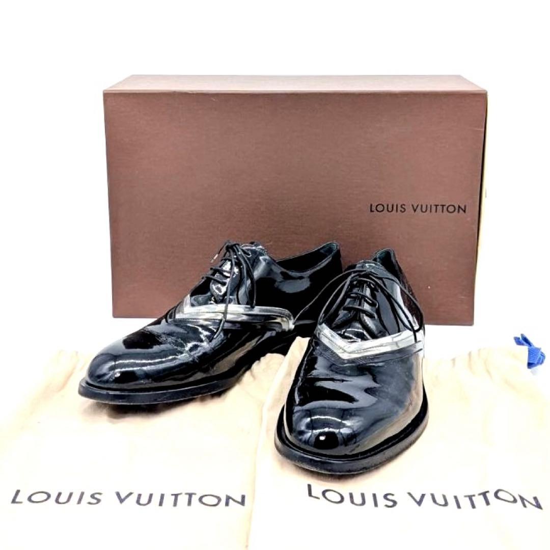 美品✨LOUIS VUITTON ドレスシューズ　ブラック　25.5 付属品有り