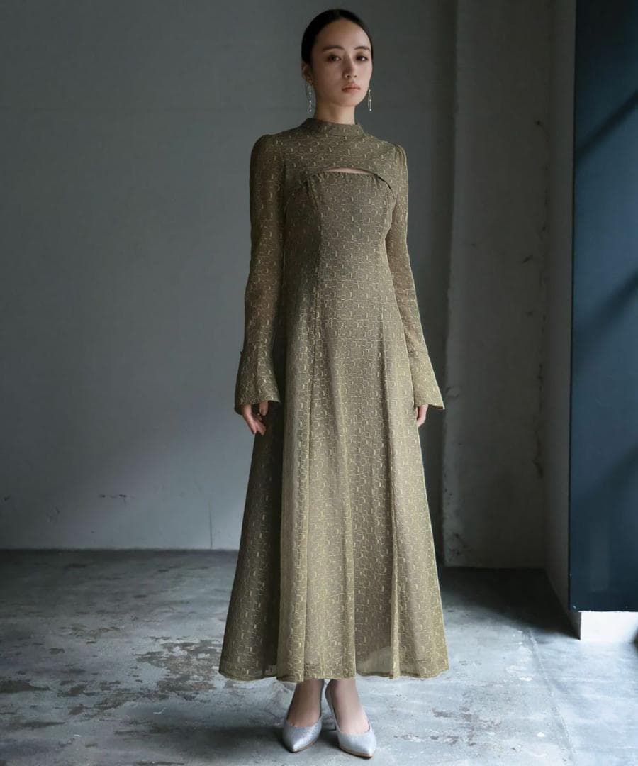 美品 ANDRESD アンドレスド バックオープンジオメトリック L 大きい