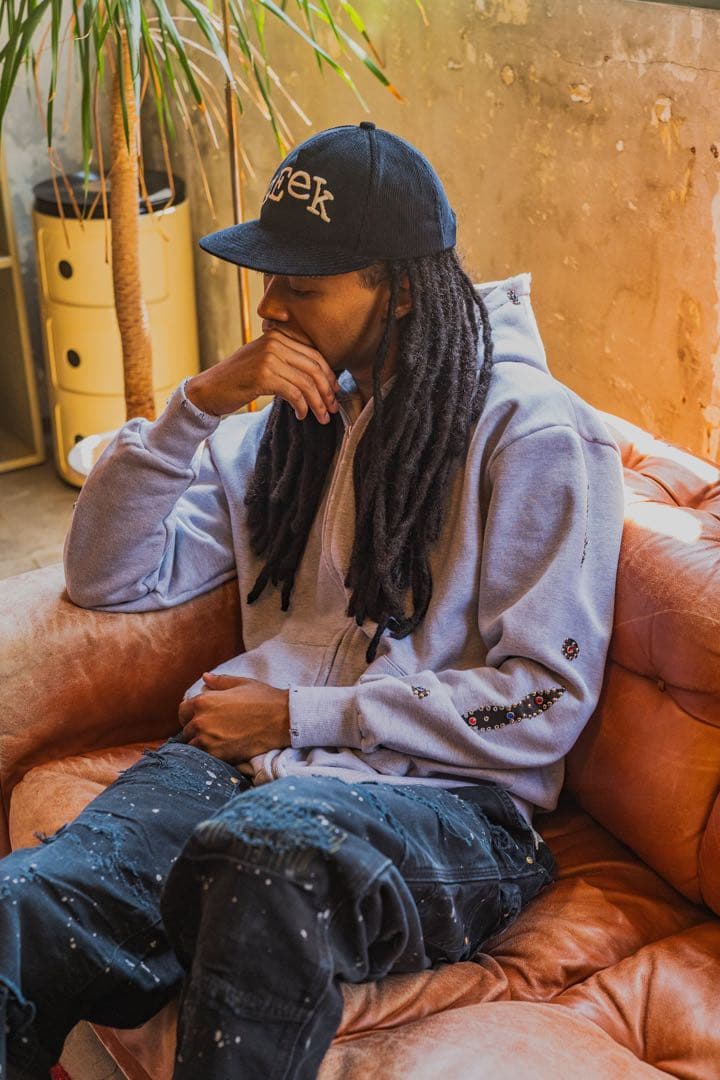 トップス Innocence NYC DAMAGE STUDS HOODIE