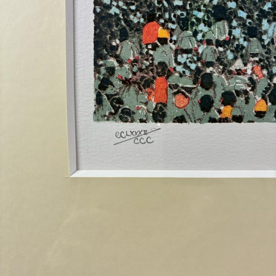 【最終値下げ】美品 山下清「長岡の花火」リトグラフ 落款有り 裸の大将 代表作