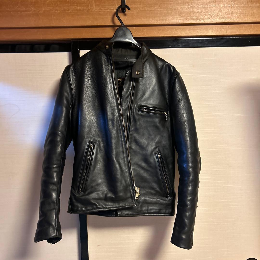 最終値下げ　vanson ブラック シングルライダースジャケット 38