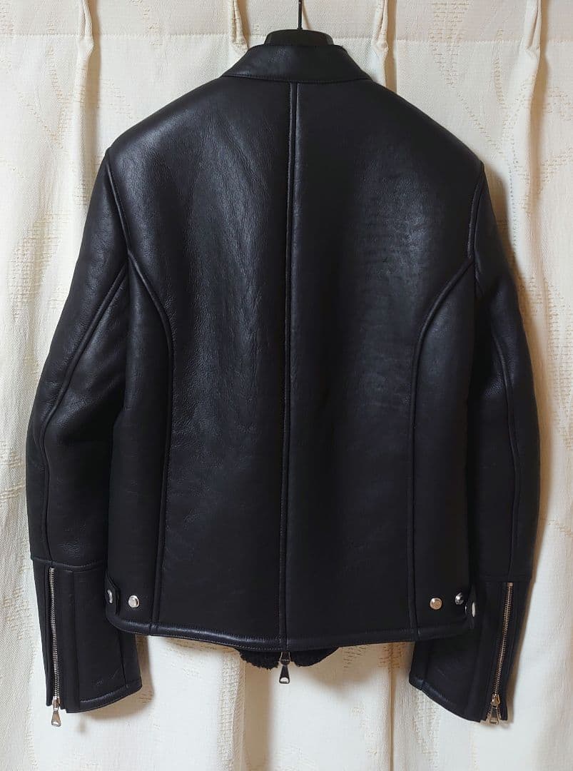 エンメティ アッカ H 黒 42 ムートン ジャケット 干場 EMMETI XS