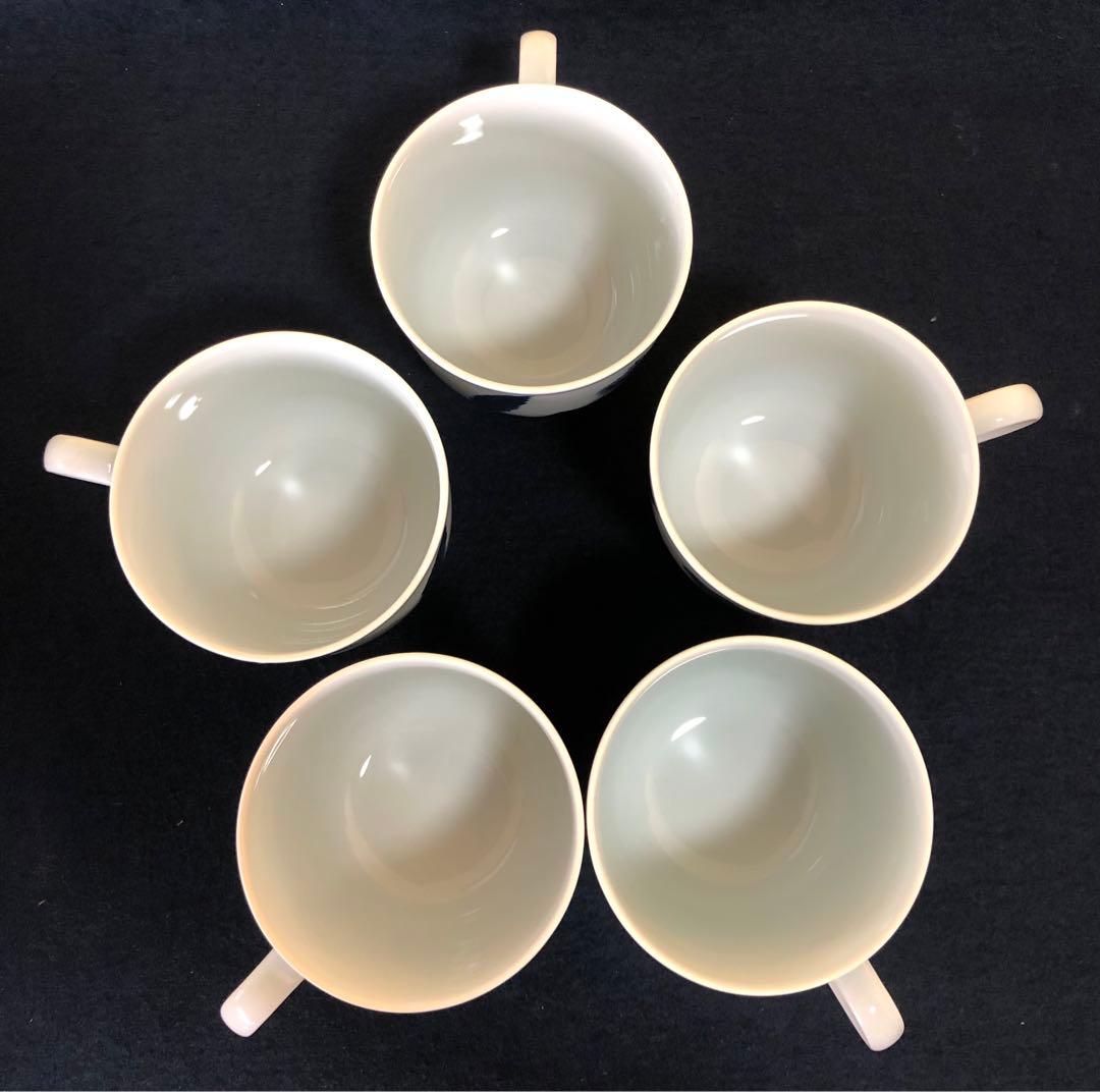 ❗️割引《R》有田焼 染付 栗絵 碗皿5客組 源右衛門作 共箱　250901G5