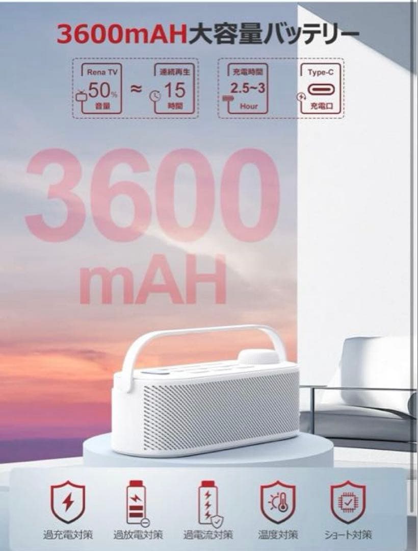 思いやり手元スピーカー テレビスピーカー 20W 究極音質 3つの極上音質モード