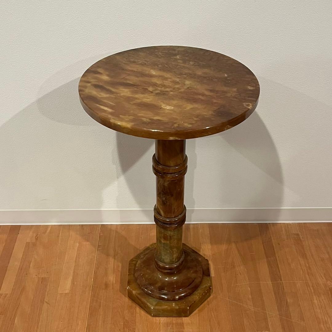 レアデザイン 大理石 テーブル サイドテーブル アンティーク