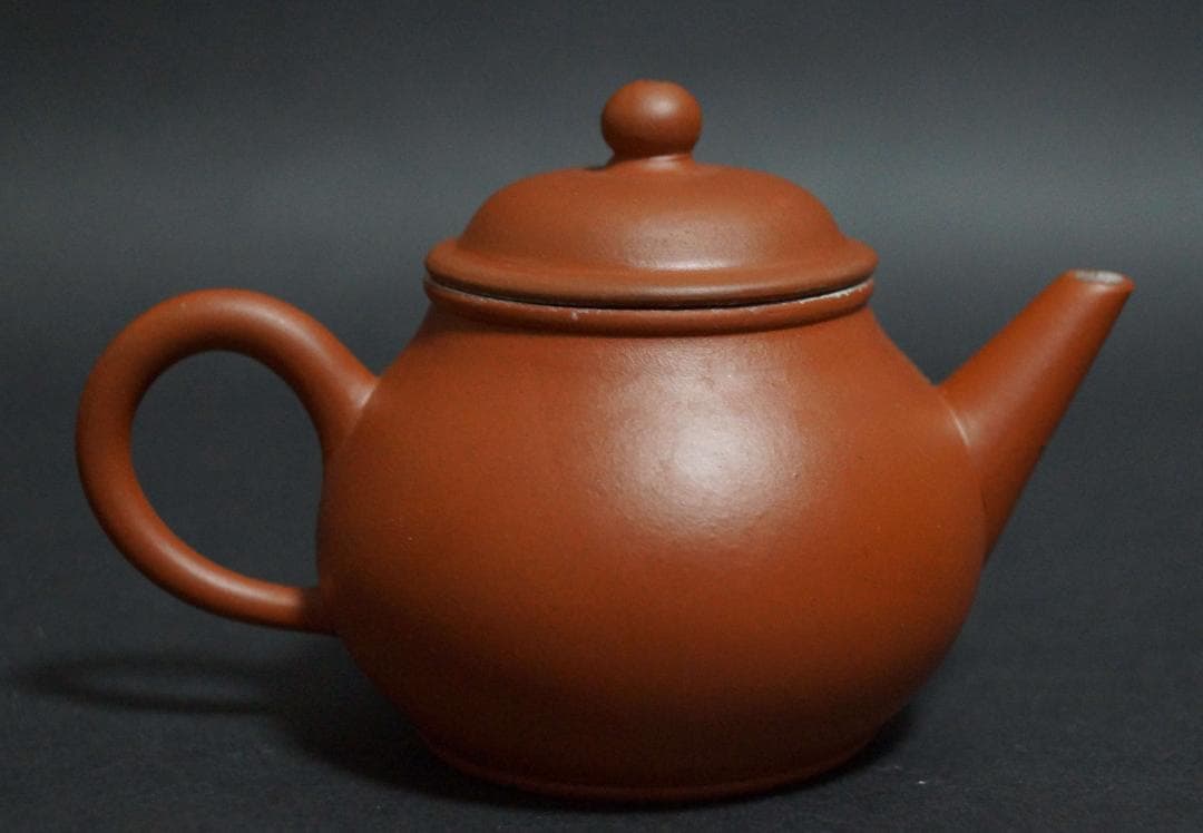 中国宜興紫砂 時代朱泥急須 単孔紫砂壺 朱泥 中国宜興在銘 煎茶道具★時代物★