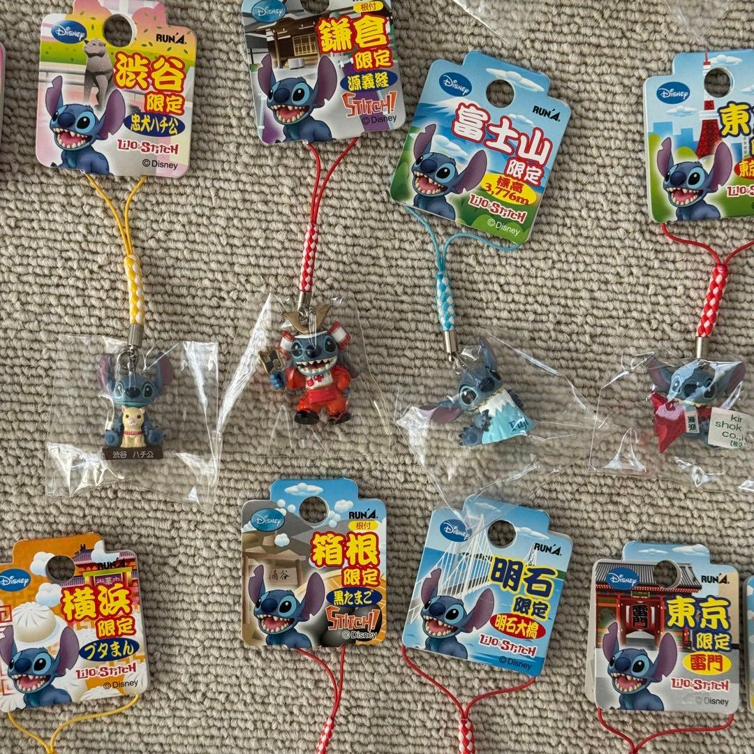 〈新品・未使用・希少〉スティッチ ご当地 ビーズストラップ＆根付け