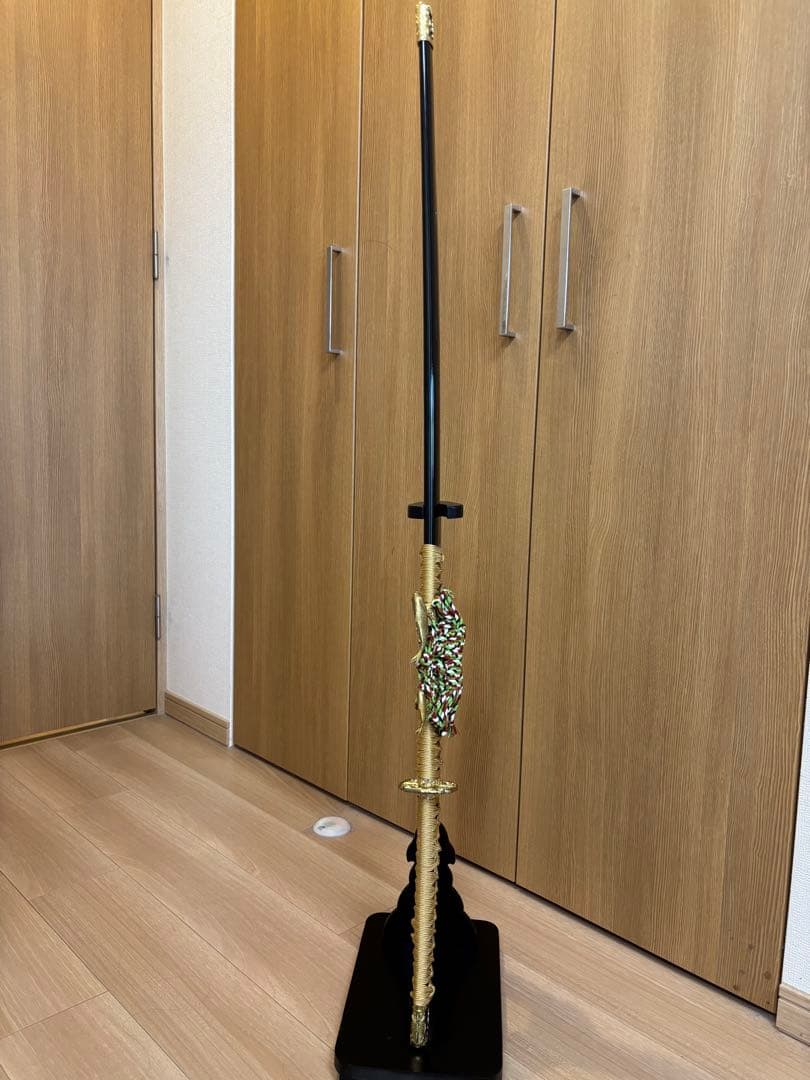 吉祥登竜門陣太刀 【美品】観賞用 模造刀 日本刀 鯉 スタンドセット 掛け台付き