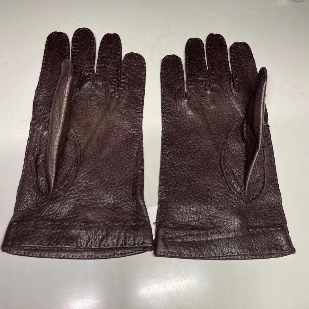 未使用 ペッカリー RESTELLI サイズ8 ダークブラウン色　ライニング無し