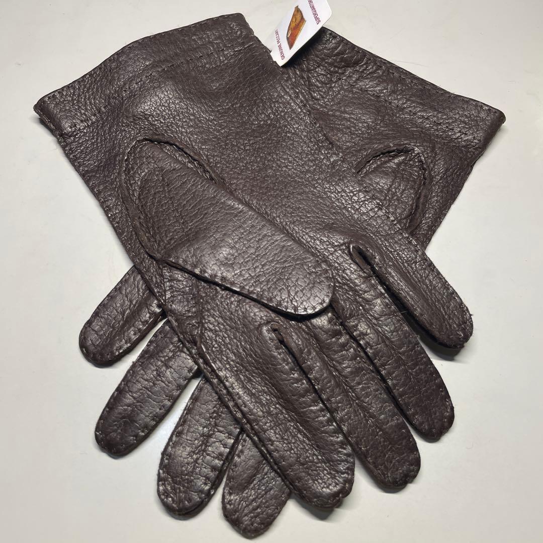 未使用 ペッカリー RESTELLI サイズ8 ダークブラウン色　ライニング無し