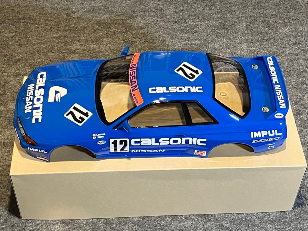 タミヤ ラジコン 日産スカイラインGT-R 塗装済 スペアボディ R32 ブルー