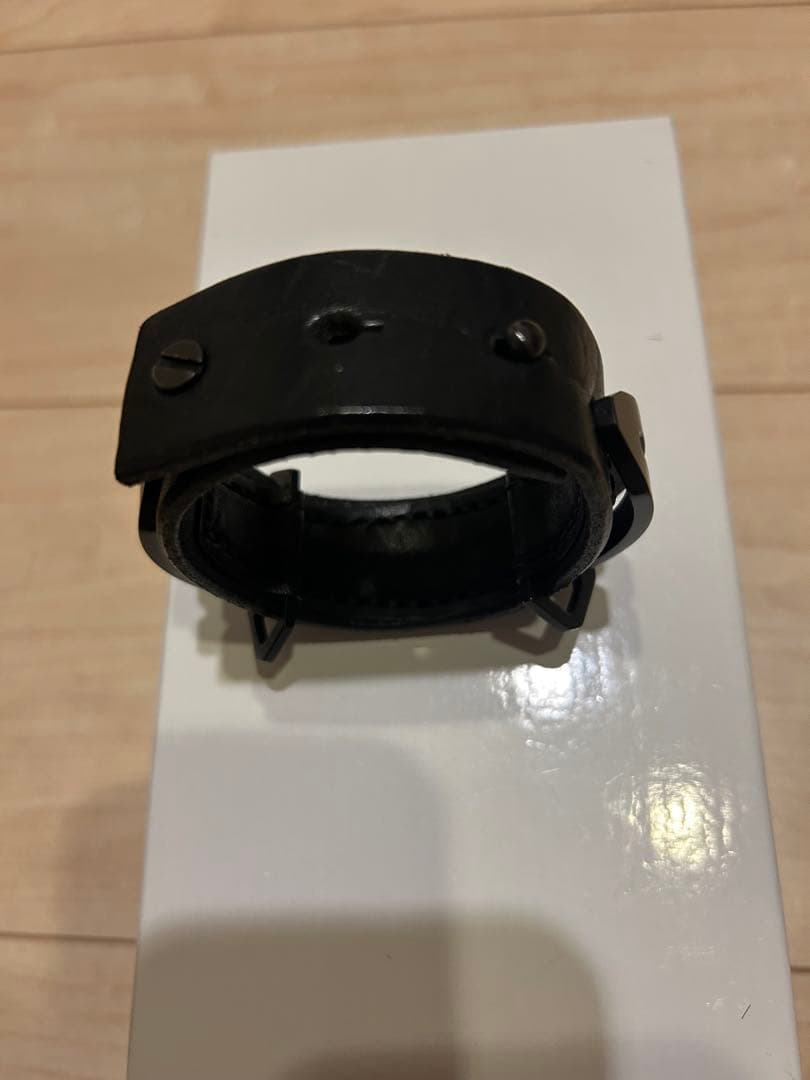 美品！！ユリウス24SSベクトルレザーブレスレット　ブラック