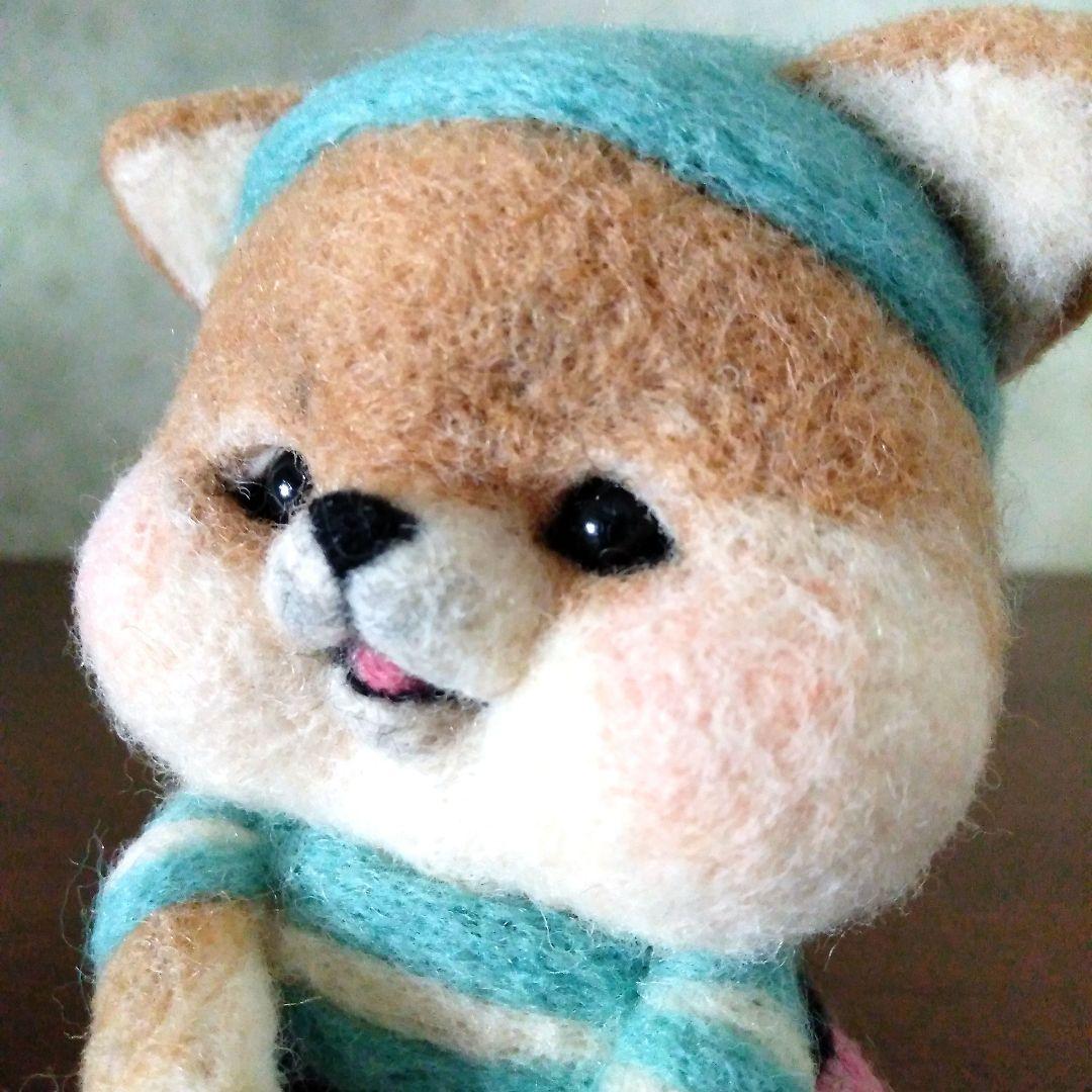 羊毛フェルト　作家さま　ハロウィーン　ぬいぐるみ　アートドール　豆柴　柴犬　❤
