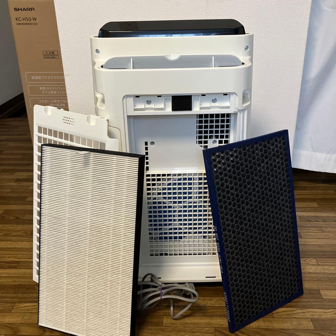 SHARP KC-H50-W 加湿空気清浄機 ホワイト プラズマクラスター 箱付