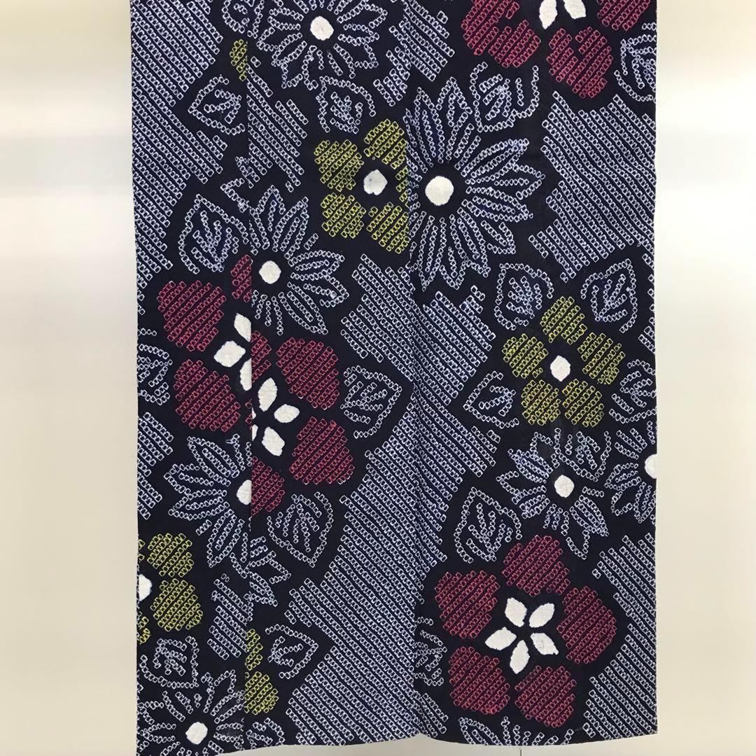 浴衣 有松鳴海本絞り 花柄模様 KK-1665