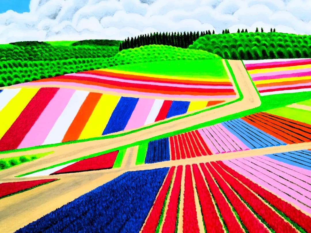 ★美瑛・四季彩の丘・肉筆油彩画・F6キャンバス