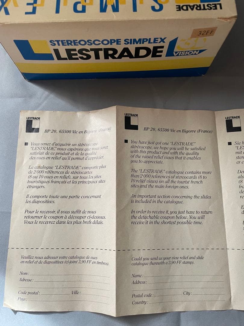 アンティーク　コレクション　LESTRADE SIMPLEX 立体視スコープ