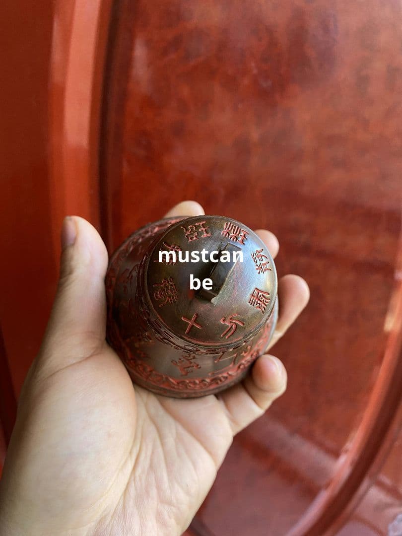 銅製 雨漸耳紫微諱八卦鈴 八卦太極鈴 鎮宅辟邪 開運 風水 招財 置物 工芸品