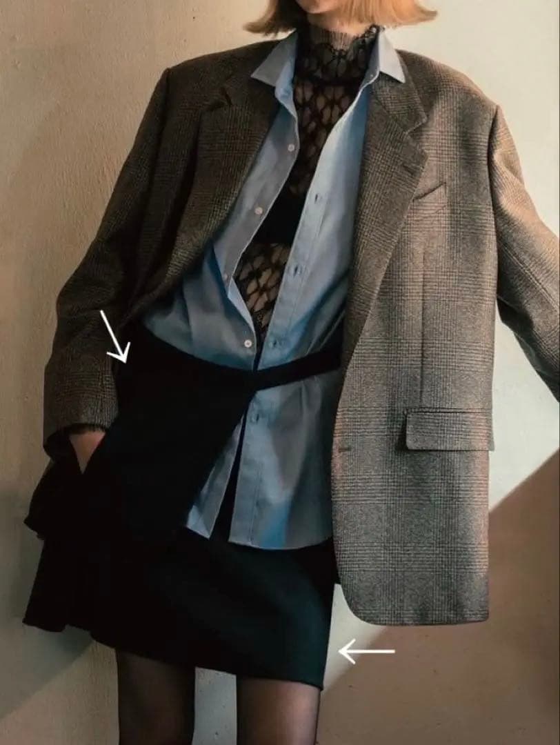 BOWTE バウト【定価82,500円】ウール メルトンリバー ベルト スカート