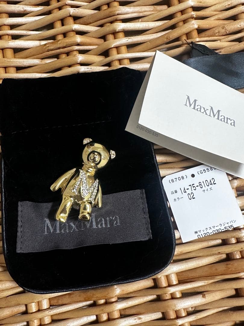 〈新品〉MaxMara マックスマーラ ［シャイニー］メタル テディ ブローチ