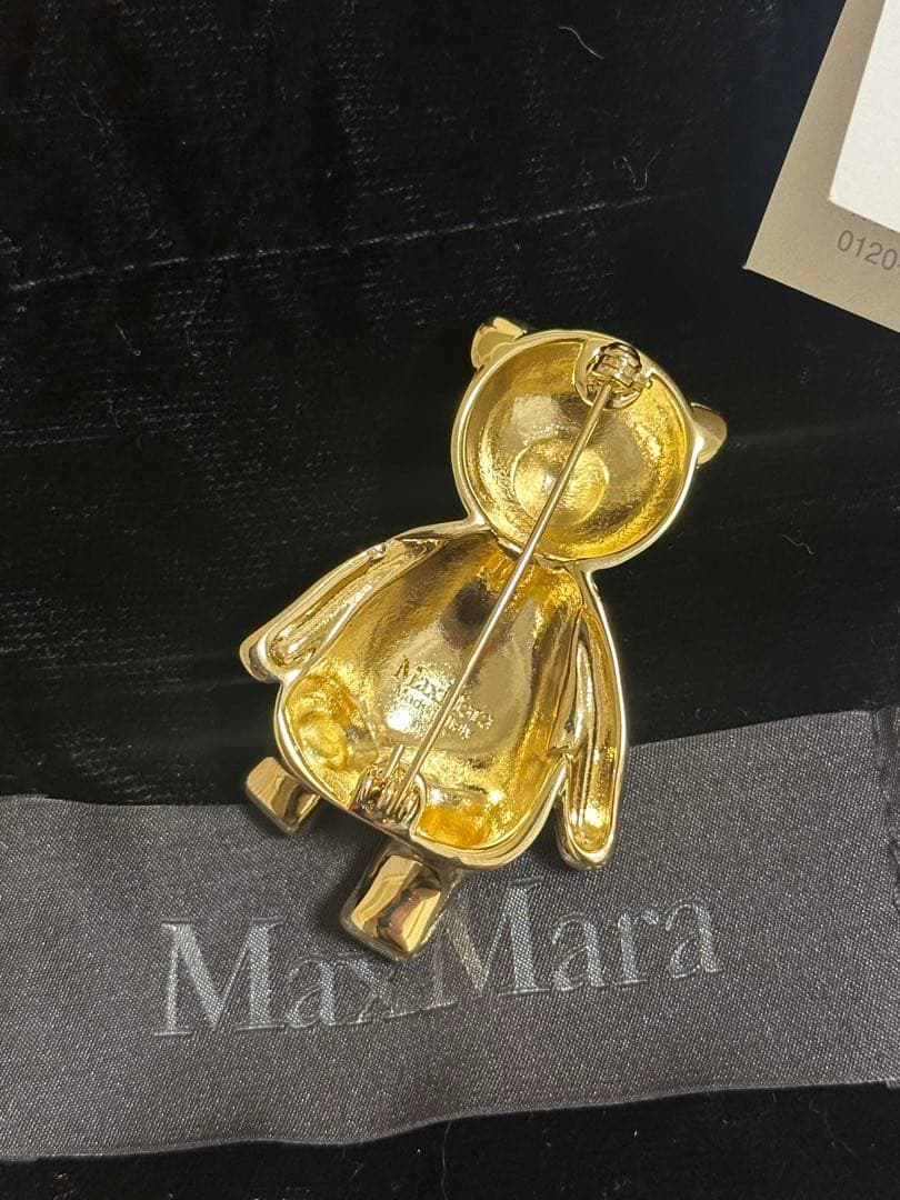 〈新品〉MaxMara マックスマーラ ［シャイニー］メタル テディ ブローチ