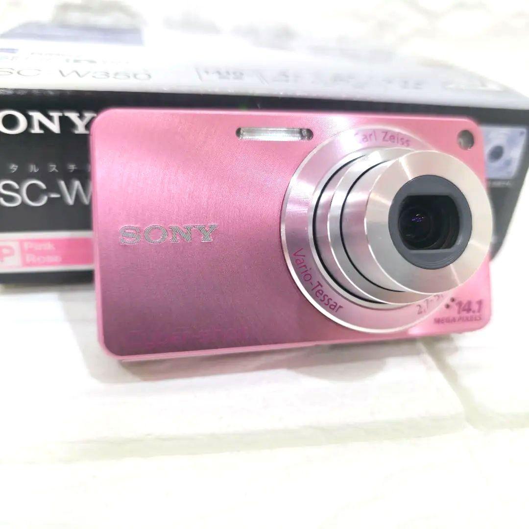 357【美品】SONY Cyber-shot DSC-W350 ピンク コンデジ
