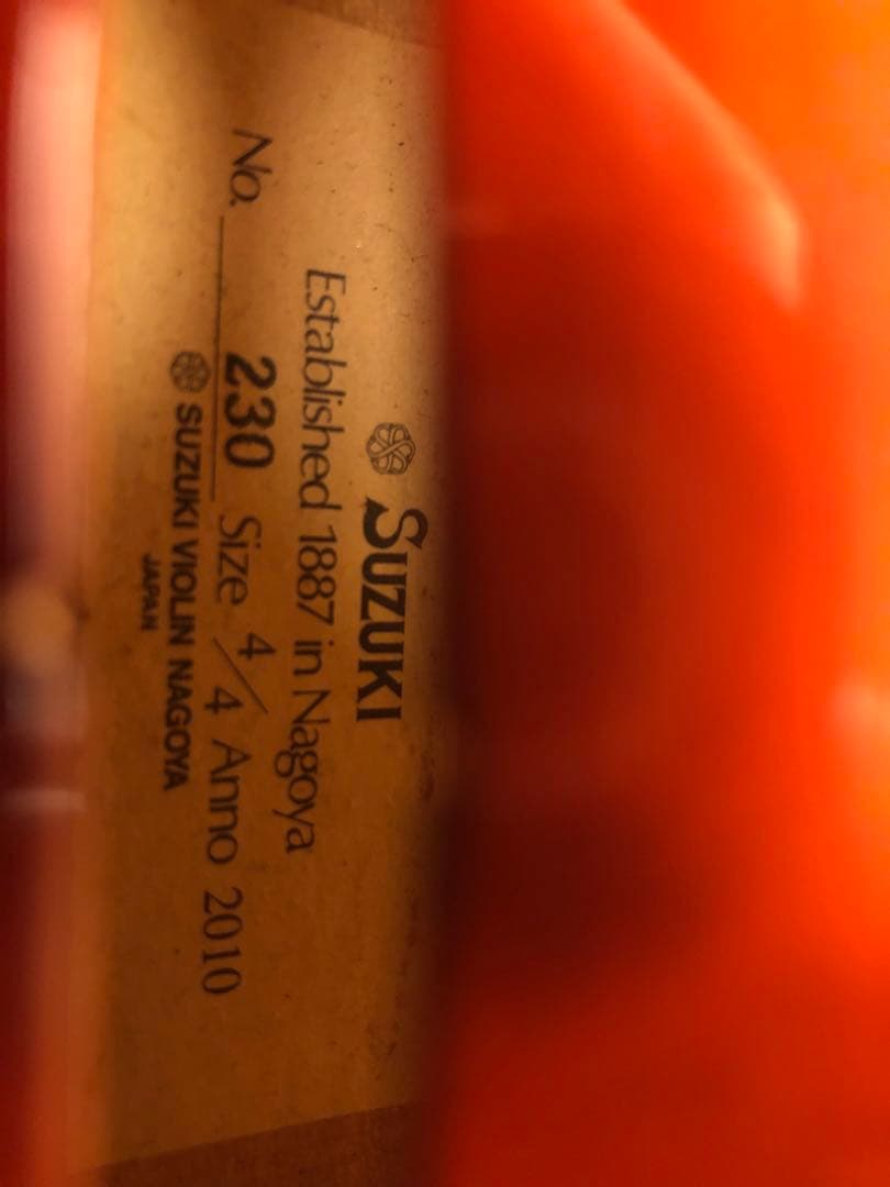 【駒&魂柱調整済】SuzukiバイオリンNo230 4/4 2010