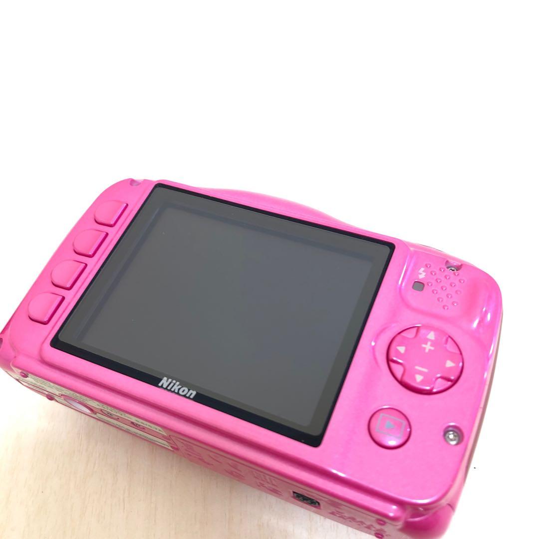 【美品】Nikon ニコン　COOLPIX W100 防水　ピンク　SDカード付