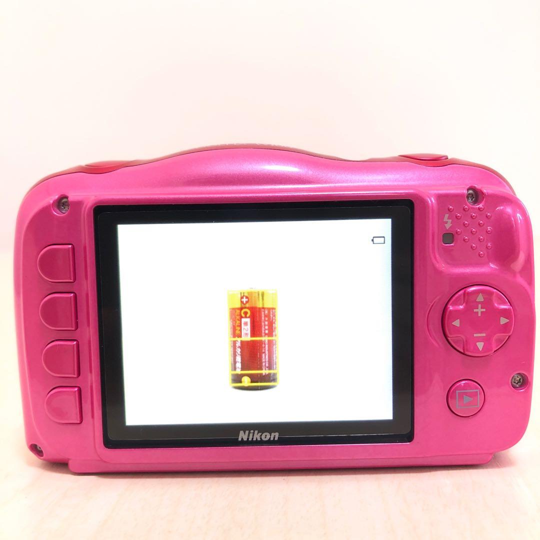 【美品】Nikon ニコン　COOLPIX W100 防水　ピンク　SDカード付