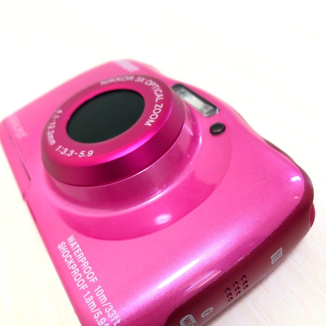 【美品】Nikon ニコン　COOLPIX W100 防水　ピンク　SDカード付