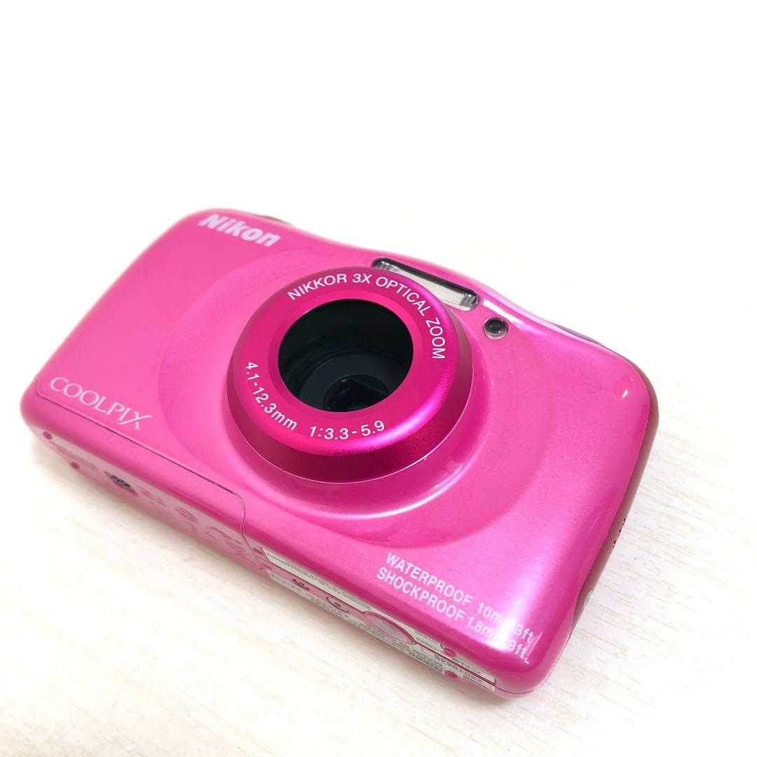 【美品】Nikon ニコン　COOLPIX W100 防水　ピンク　SDカード付