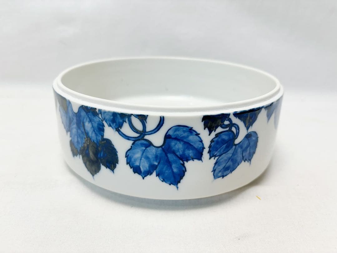 ほぼ未使用 茶道具 春甫造 染付 ぶどう絵 合子 喰籠 茶器 底印 共箱