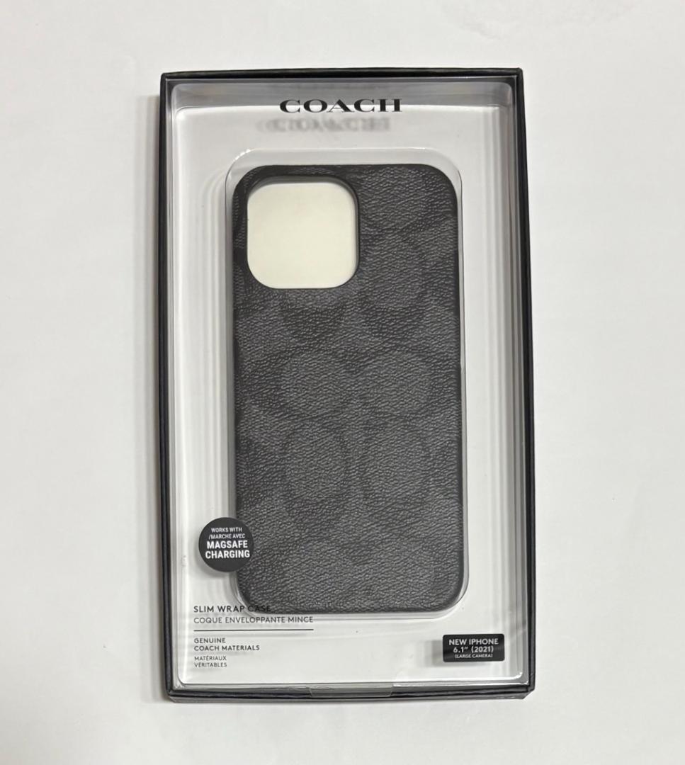 コーチ COACH iPhone13 pro 対応 ケース GRAPHITE