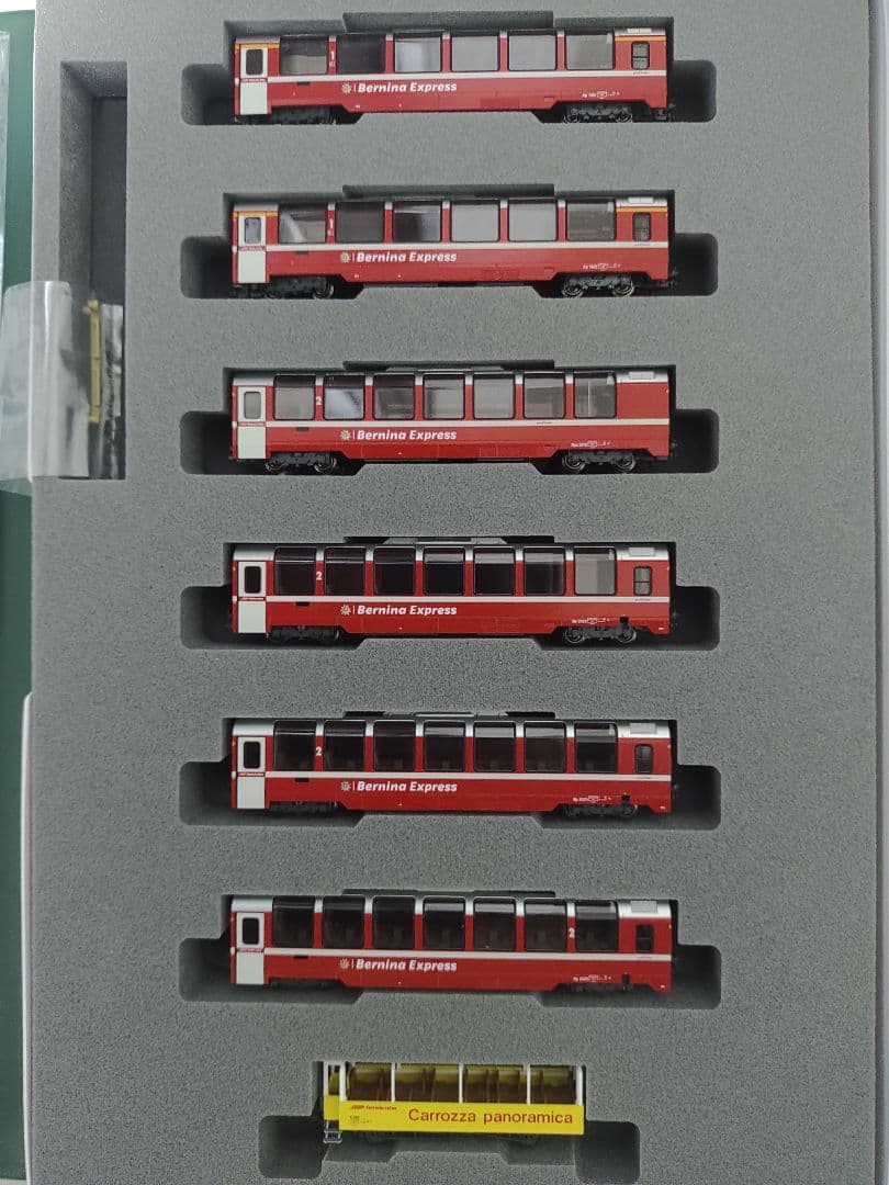 室内灯つき KATO レーティッシュ鉄道 ベルニナ急行 基本増結セット