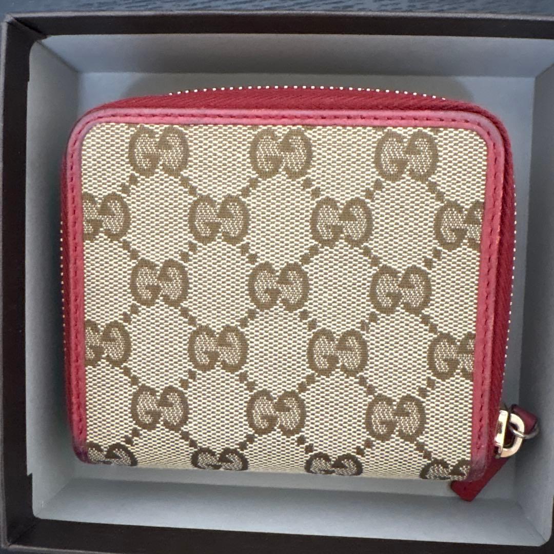 yuki shop　GUCCI GGパターン 二つ折り財布 ベージュ