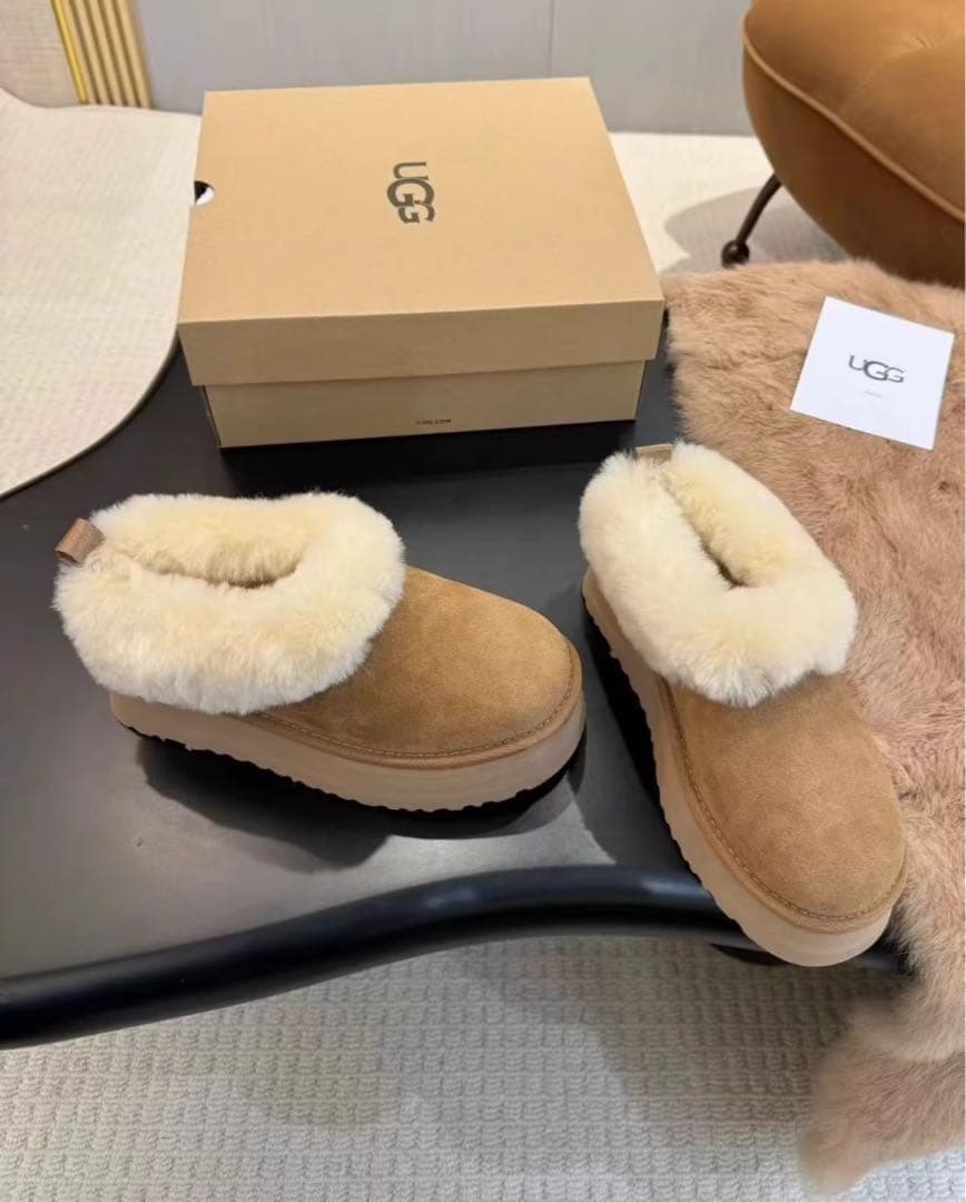 UGG ブラウン ムートンブーツ厚底24CM