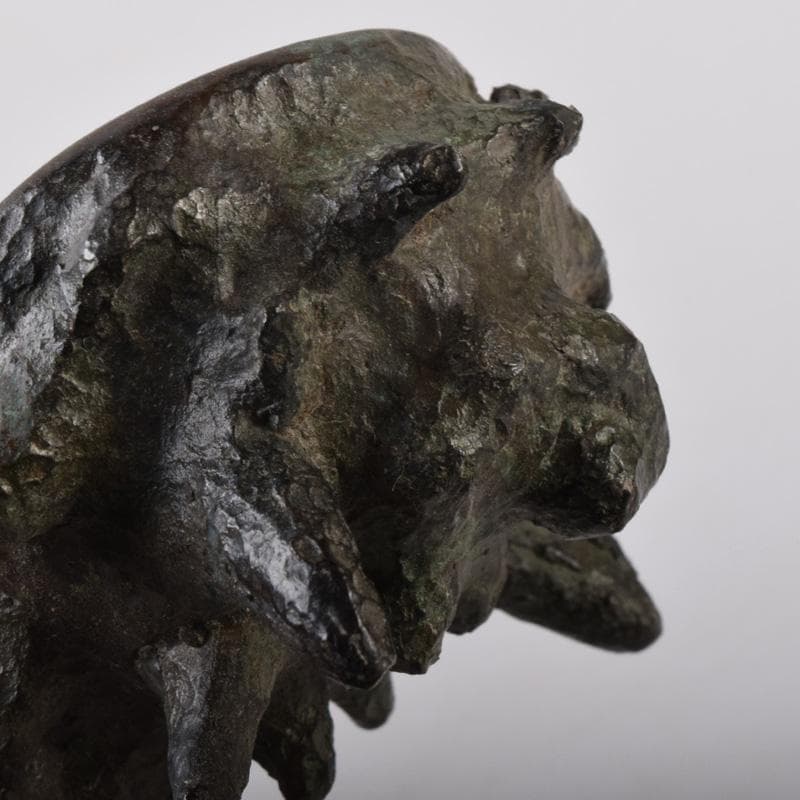 茶道具　古銅　栄螺形　蓋置　時代箱　V　7235