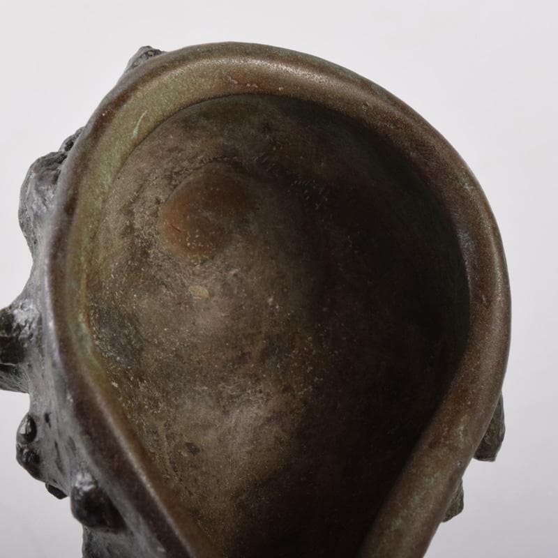 茶道具　古銅　栄螺形　蓋置　時代箱　V　7235