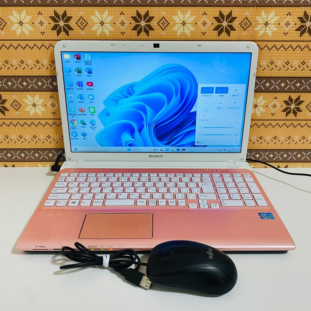 Y960 SonyVaioノートパソコン i7メモリ8G高速 Windows11