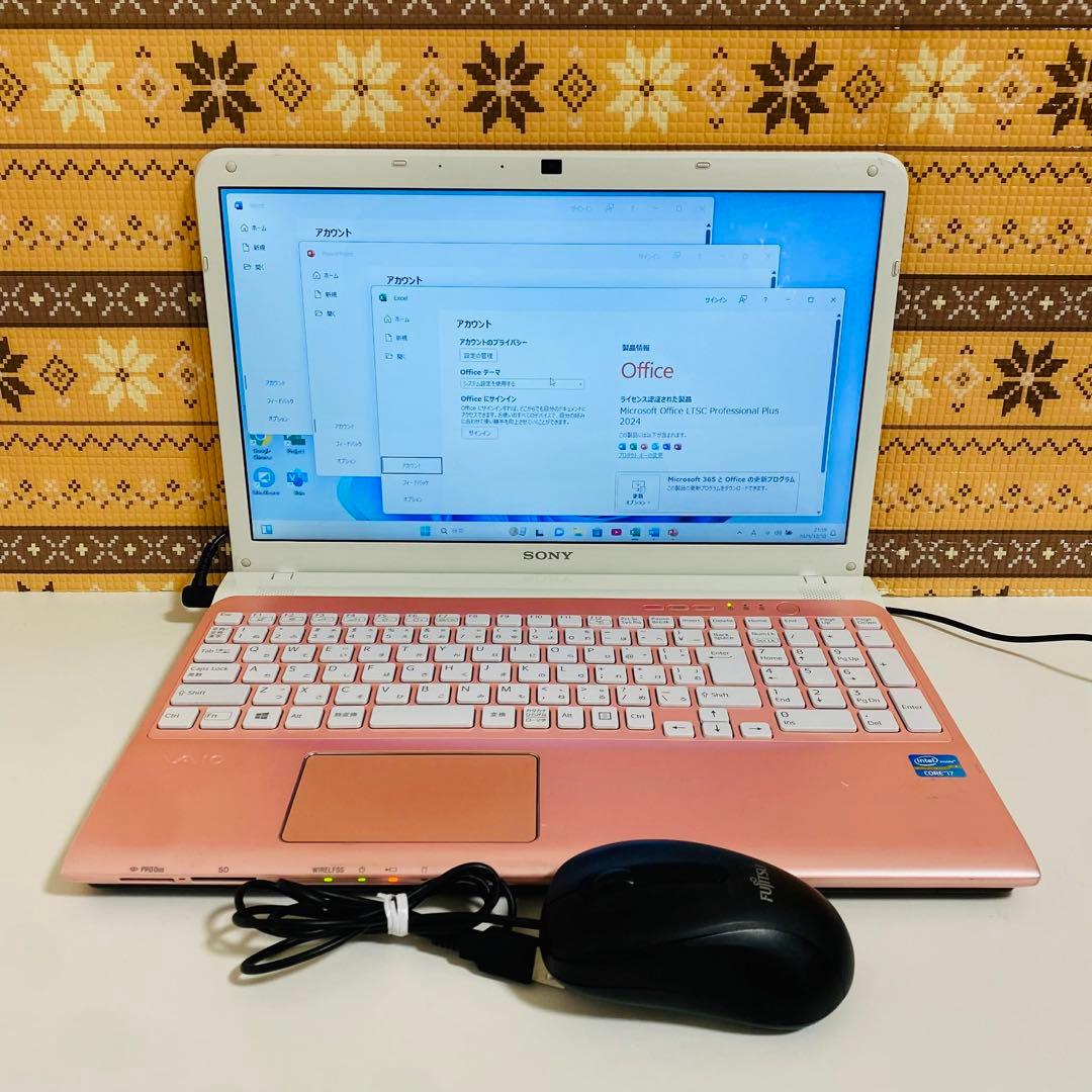 Y960 SonyVaioノートパソコン i7メモリ8G高速 Windows11