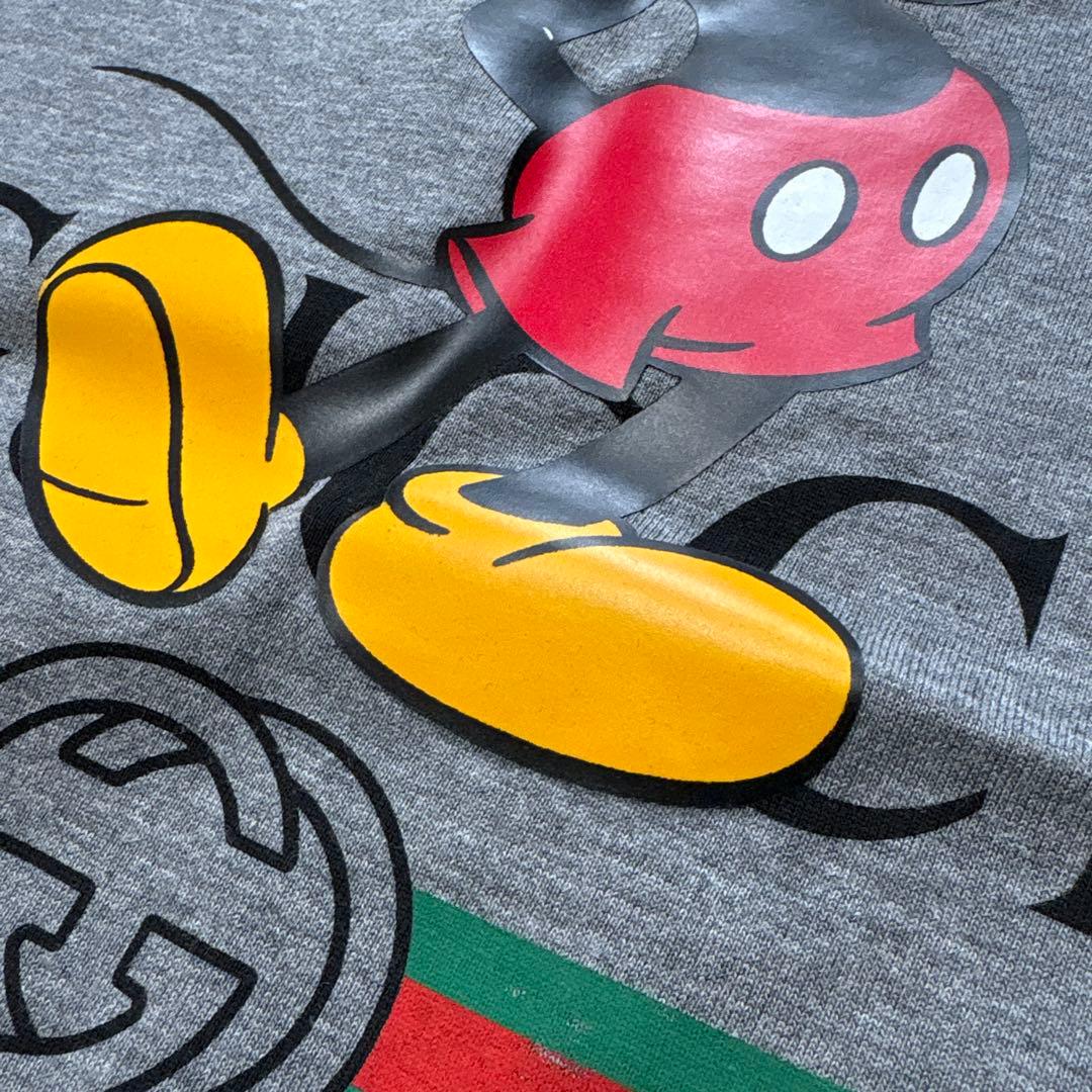 【*神様 GUCCI ミッキーマウス Tシャツ グレー