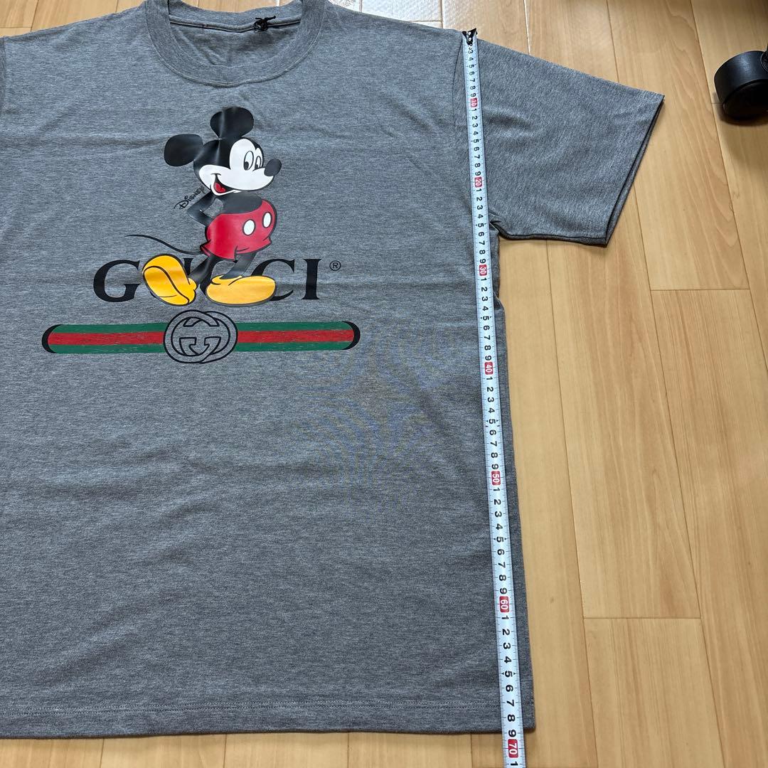【*神様 GUCCI ミッキーマウス Tシャツ グレー