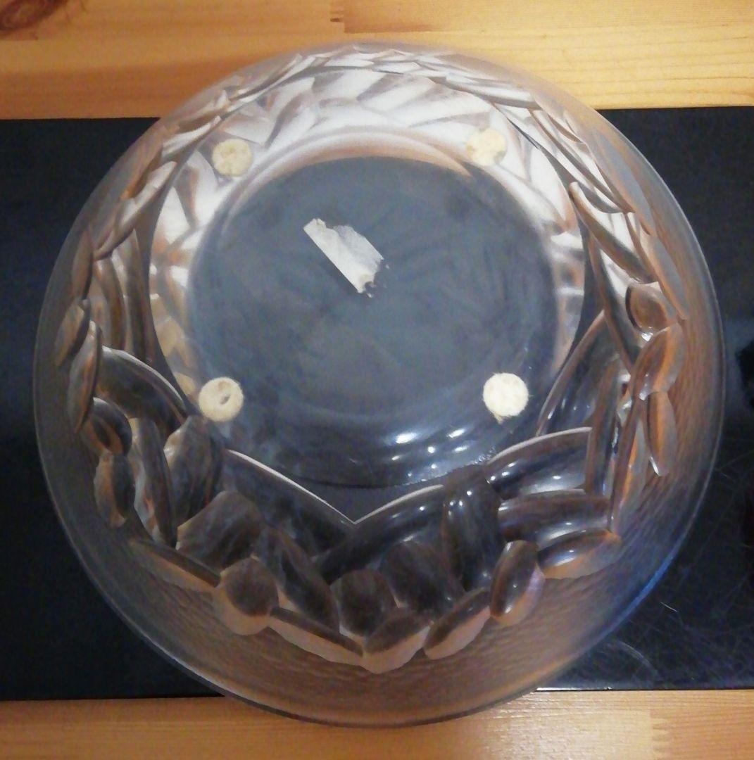 佐々文夫作　HOYA　クリスタル　ガラス　水指　共箱　茶道具